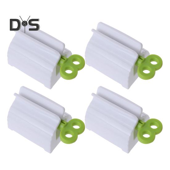 

4 шт. роликовый выдавливатель зубной пасты прочная конструкция компактный дизайн портативный простой в использовании ручной выдавливатель зубной пасты зелёный