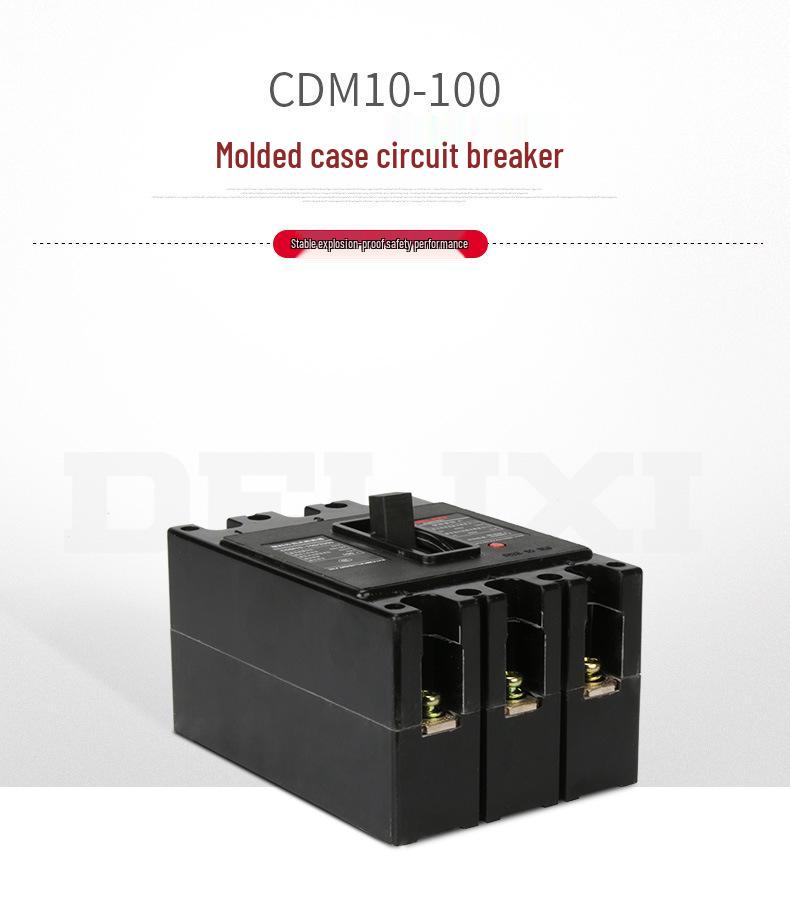 Delixi CDM10-100/3300 Low Voltage Circuit Breaker, 60A/80A/100A