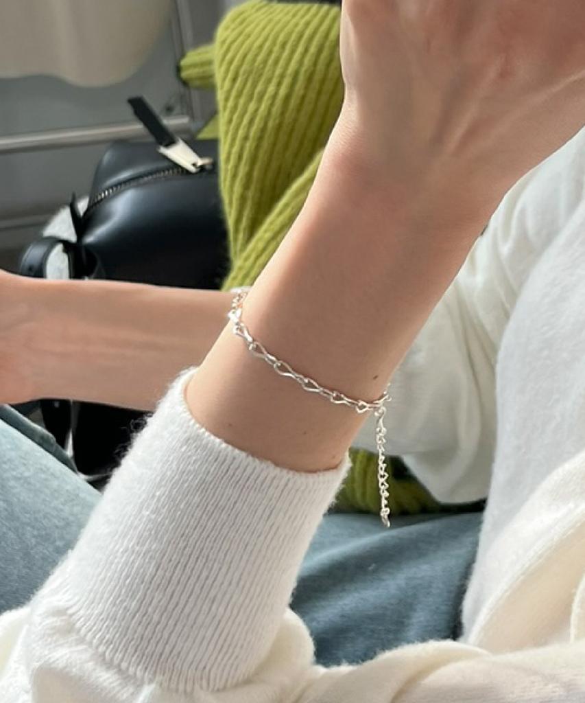 Baradu [Baradu 925] Twist Infinity Chain Bracelet