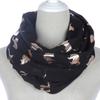 with Frayed Hem Cat Print Scarf Soft Shawl Wrap Creative Gift Animal Scarf