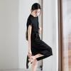 Cotton Round Neck Short-Sleeved T-Shirt Dress