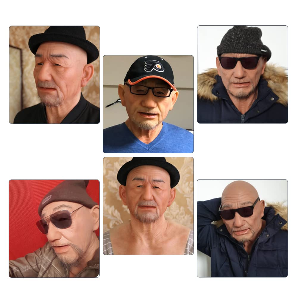 Disguise Mask for Silicone Silicone Face Cosplay Small Halloween Disguise Party [YRZGSAWJ] Men, Mask, Mask, Accessory, Prop, Adult, Imported, Size,