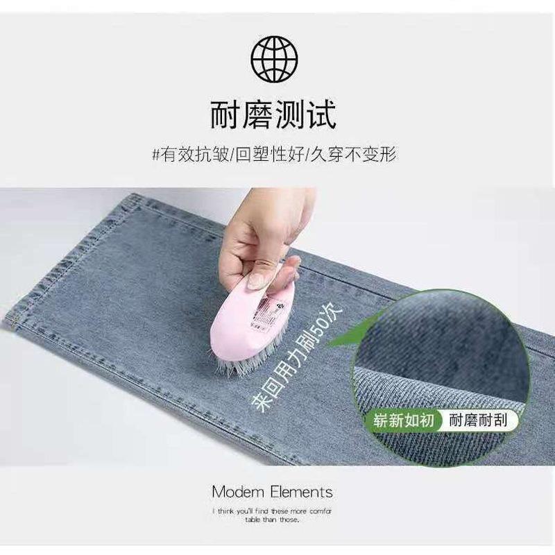 Fleece-Jeans mit weitem Bein für Damen, lässig, dick, warm, Wischhose