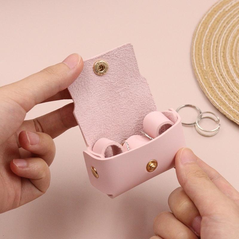 Personalized PU Leather Rings Box for Wedding Proposal Beautiful Dog Collar Pendant Engagement Rings Container