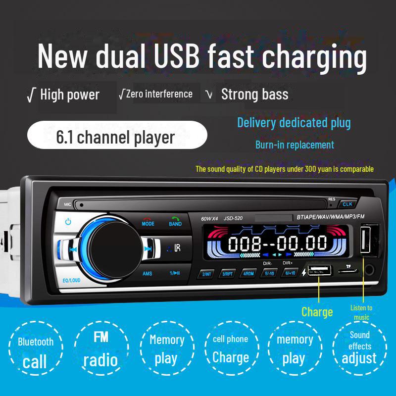 

Автомобильный Bluetooth MP3-плеер с CD, DVD и радио для автомобилей Wuling. Наслаждайтесь высококачественным звуком в дороге с этой универсальной автомобильной развлекательной системой.