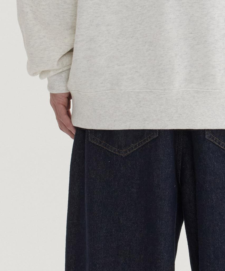 COVERNAT Semi-Wide Washed Denim Pants Indigo