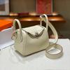 2026 new first-layer cowhide tc cowhide 19cm mini lindy bag crossbody leather medicine bag genuine leather women's bag