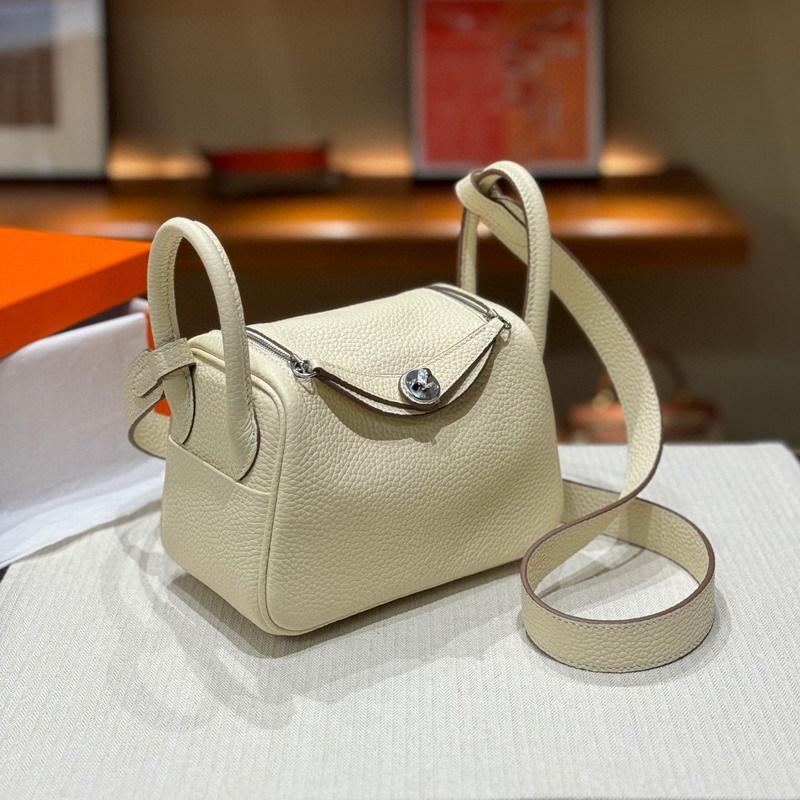 2026 new first-layer cowhide tc cowhide 19cm mini lindy bag crossbody leather medicine bag genuine leather women's bag