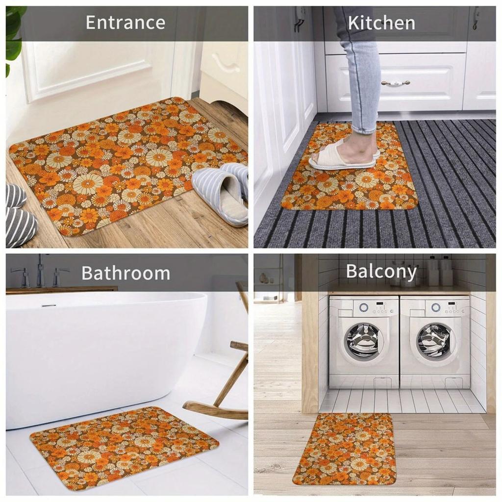 1 ks Vzor afrického umění Rohožky ke dveřím Kuchyňské koberce Protiskluzový Pop design Koberce do obývacího pokoje Koupelnová předložka Koberec pro domácnost K Dekoraci ke dřezu Prádelna