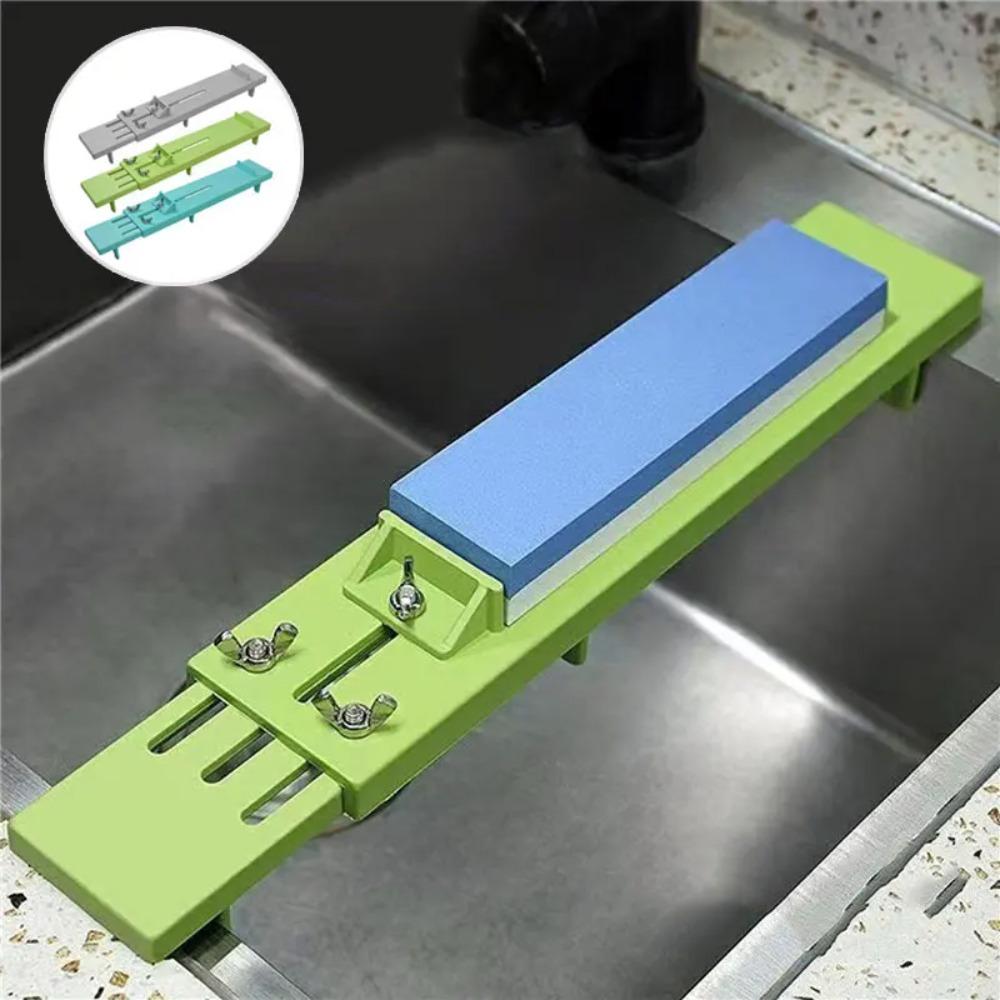 

Retractable Sharpening Stone Base Holder Plastic Whetstone Holder Over Sink сірий