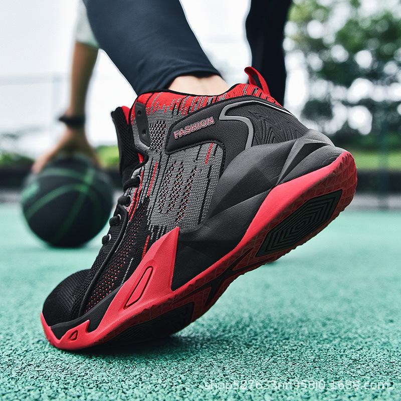 Origin direct supply large size basketball sports shoes trendy shoes youth non-slip sneakers casual running shoes