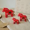 Nordic Retro Painted Wooden Horse Ornament Swedish Dala Horse Statue Desktop Crafts Creative Lucky Horse Decorations Home Decor