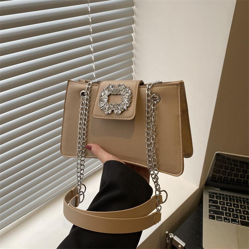 Korean Version Diamond-encrusted Bag Women's Summer 2025 New Trendy Fashion Niche Underarm Bag Versatile Chain Shoulder Messenger Bag