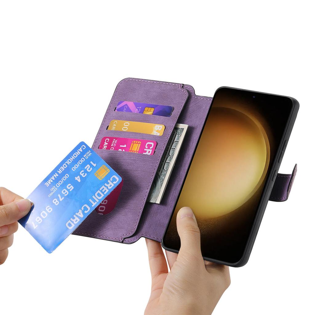 Für Samsung Galaxy S23 Magnetische Hülle CASENEO Abnehmbare Leder Handy Brieftasche Hülle