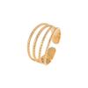 Korean-Style Geometric Titanium Steel Adjustable Index Ring