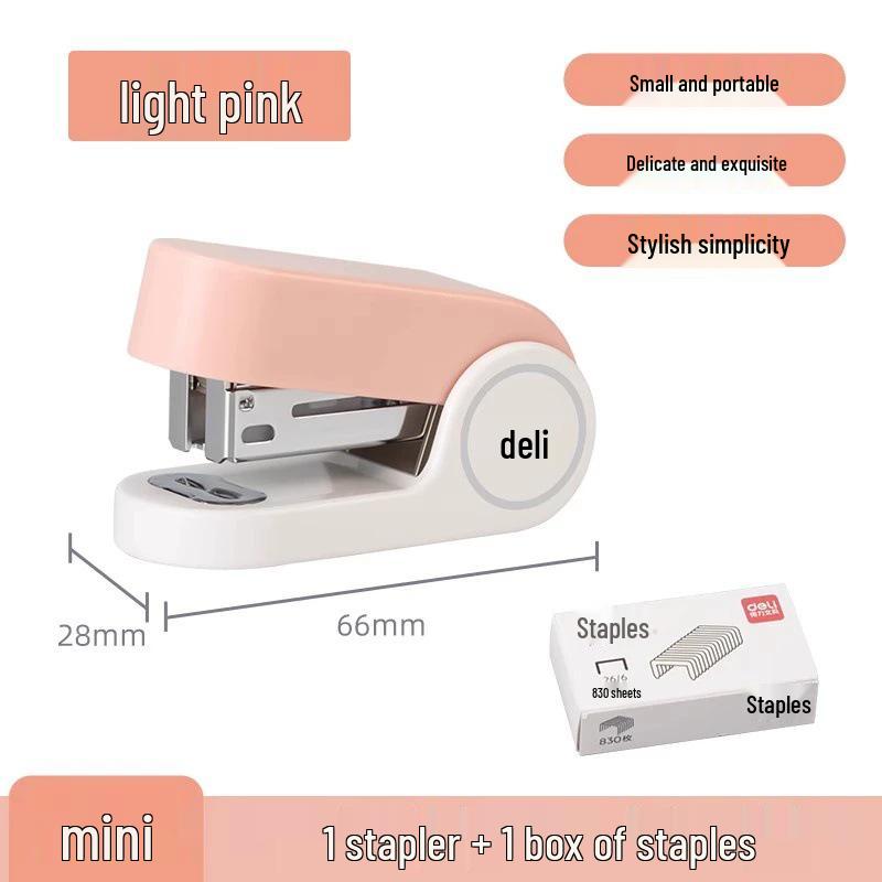 Mini Effort-Saving Stapler Set TA201 with Staples - Ideal for Students