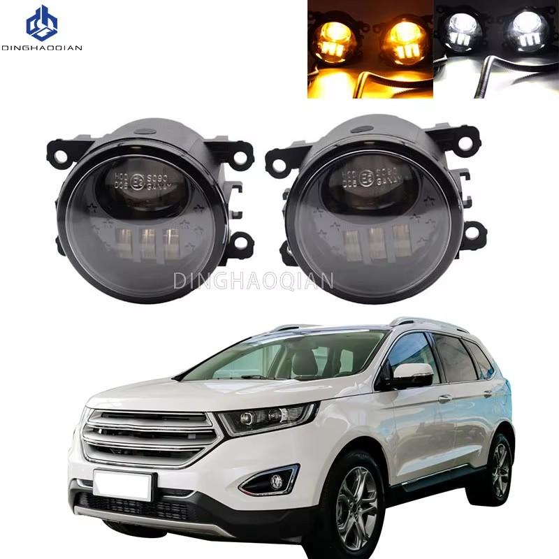 1Pair Car Front Foglight Fog Lamp Daytime Running Lights For Ford Edge 2015 2016 2017 2018 LED Fog Lights H11 12V