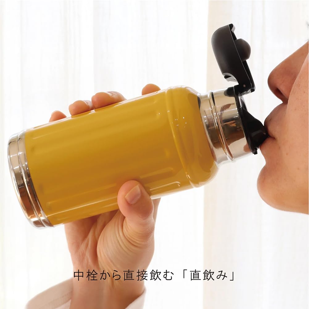 POKETLE 350ml nerezová láhev Retro One Touch Cup Včetně Classic 350 Blue Grey