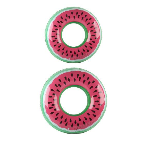 Adults Inflatable Pool Floats Strong Buoyancy Cute Watermelon Swimming Ring Eco-friendly PVC Floating