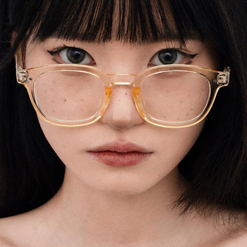 LOOKING4U Neo Retro 3357 Dot Point Horn-Rimmed Glasses C2 ORANGE