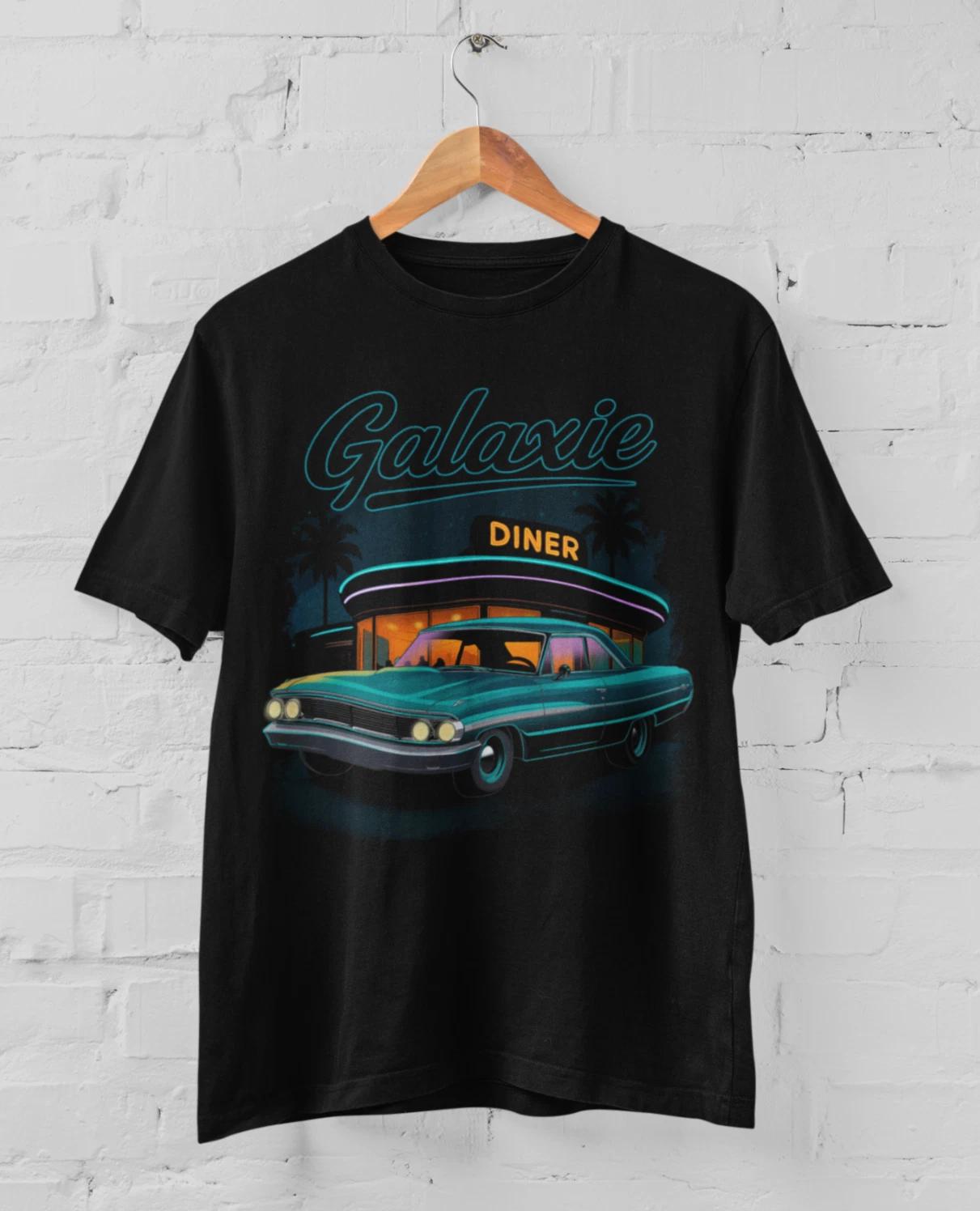 Car Enthusiast Ford Galaxie 1964 70s Classic Vintage Unisex Black T-Shirt XL