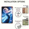 Disney 1pc Metal Tin Sign Wall Art, Elsa & Anna & Olaf Themed Exquisite Pattern Iron Painting, Decor Official Licensed Gift Wall