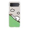 Cute Cartoon Duck Phone Case For Samsung Galaxy Z Flip 6 5 4 3 For Samsung Flip6 Flip5 Hard Folding Animal Back Cover Fundas