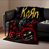 Korn Creepy Bear Design for All Seasons Blanket Lunch Break Throw Gift
