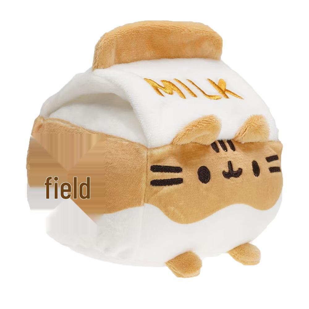 Cross-Border Gray Cat Plush Toy - Donut, Pizza, Hamburger, Sandwich, Cookie Claw Machine Doll