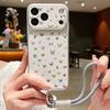 Colorful Butterfly Pattern Leather Lanyard Case For iPhone 18 Pro Max 17 16 15 14 13 Pro Max Luxury Hybrid TPU+PU Anti-skid Soft Phone Cover