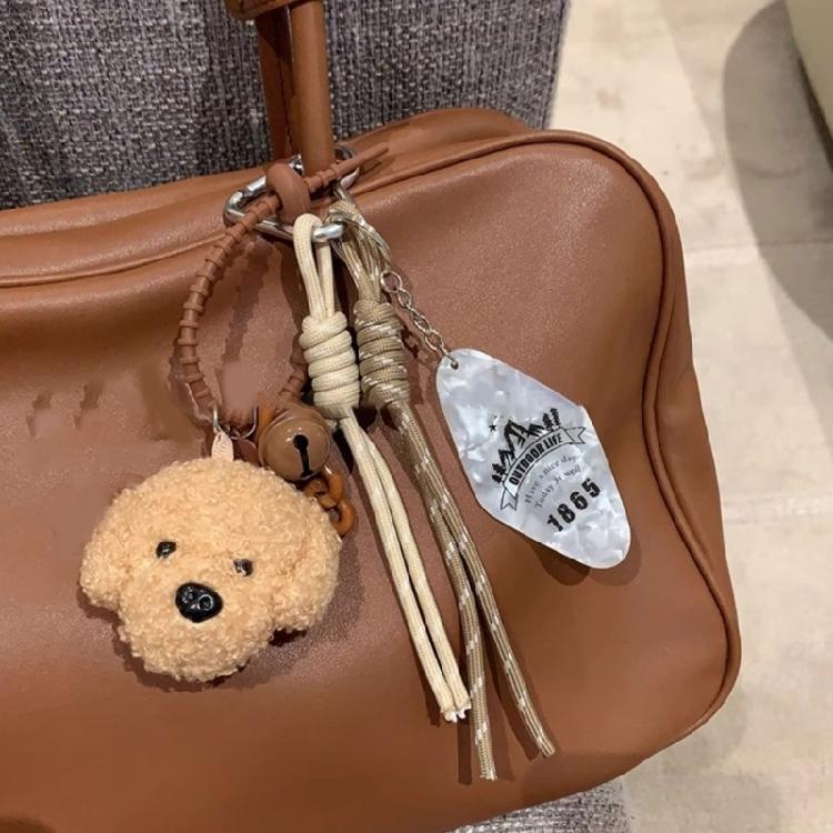Practical Bag Pendant Cartoon Bear Dog Keychain Plush for Keys and Bags Soft and Practical Designs Bag Charm