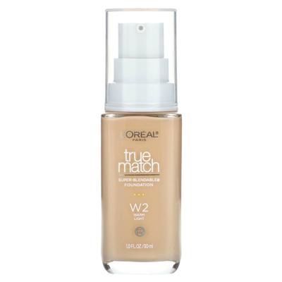 L'Oréal, True Match, Super Blendable Foundation, W2 Warm Light, 30Ml(1Fl Oz)