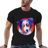 Lexi the Blue Merle Australian Shepherd Puppy TShirt Work Duty Casual TShirt