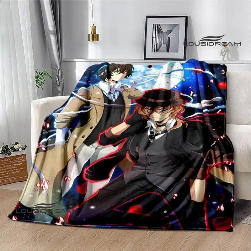 Cartoon Bungou Stray Dogs bedruckte Decken Picknickdecke Warme Flanelldecken Hausbettbezüge Decken für Betten Geburtstagsgeschenk