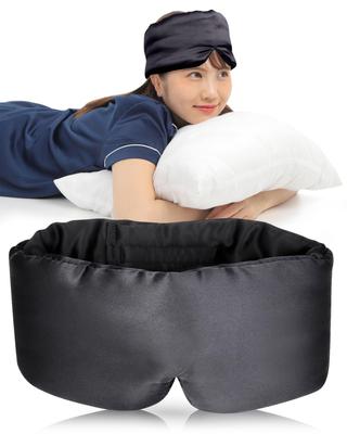 Silk Eye Mask Moisturizing for Bright Eyes and Ears for Gentle On the Beautiful Light and Sleep Aid 100% [Highly Glowing, Skin] "Warms Relaxation"
