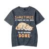 Sometimes It Takes Me All Day Graphic T Shirts Funny Cat Tshirts Oversize T-shirt Fashion Harajuku T-shirts Men Brand T-shirt