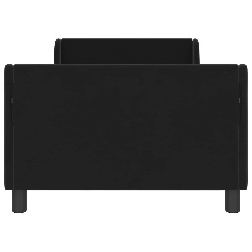 Kids Bed Frame with Headboard Black 80 x 200 cm Velvet