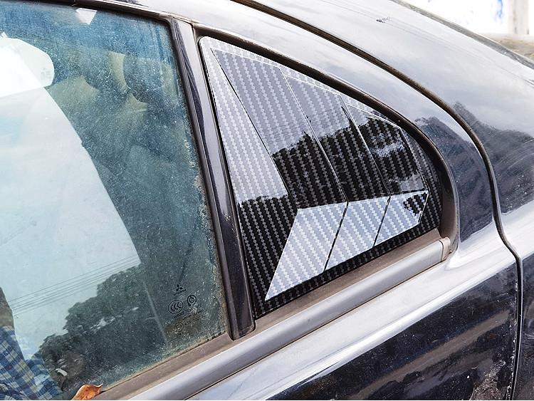 Mitsubishi Lancer EX 09-16 Rear Triangular Window Louvers - Wild Horse Style Exterior Modification.