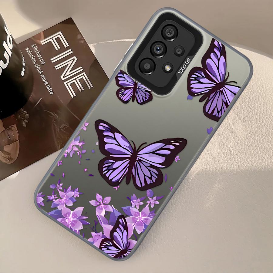 INS Retro Butterfly Phone Cover Case for Samsung Galaxy A13 A17 A52 A32 A36 A23 A71 A14 A56 A54 A12 A16 A34 A72 A25 A73