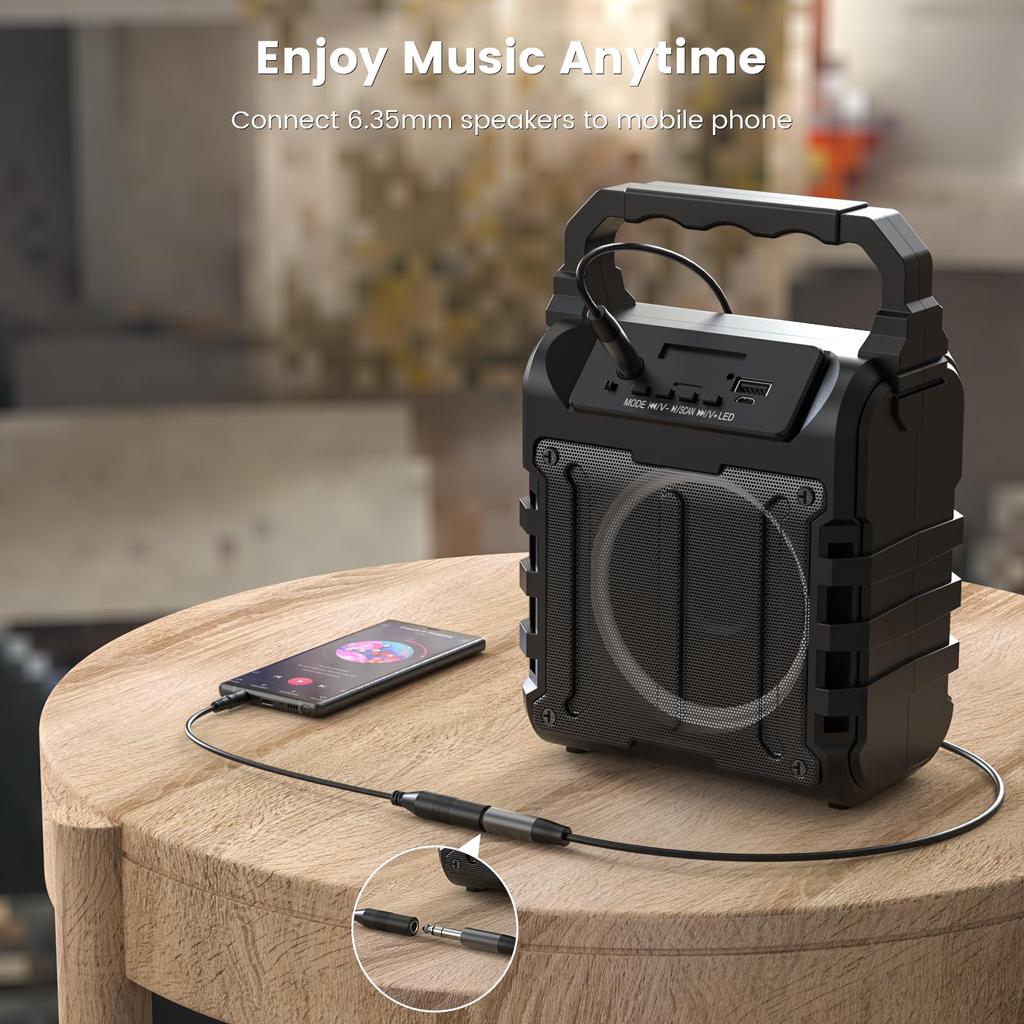 MOSWAG 6.35mm Mono to 3.5mm 3-Pole Stereo 6.3mm Standard Jack Headphone Conversion Plug Extension Cord for Guitar Amplifiers, Studio Earphones,