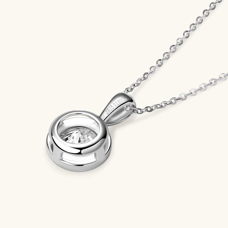 8mm S925 Sterling Silver Clavicle Chain Minimalist Luxury Moissanite Necklace Unique Stylish Moissanite Pendant D VVS1 Fine Jewelry For Women