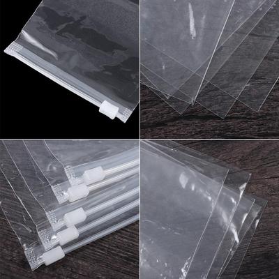 5PCS New Waterproof Self Seal Plastic Bag Clear Transparent Zipper Lock Storage Pouch