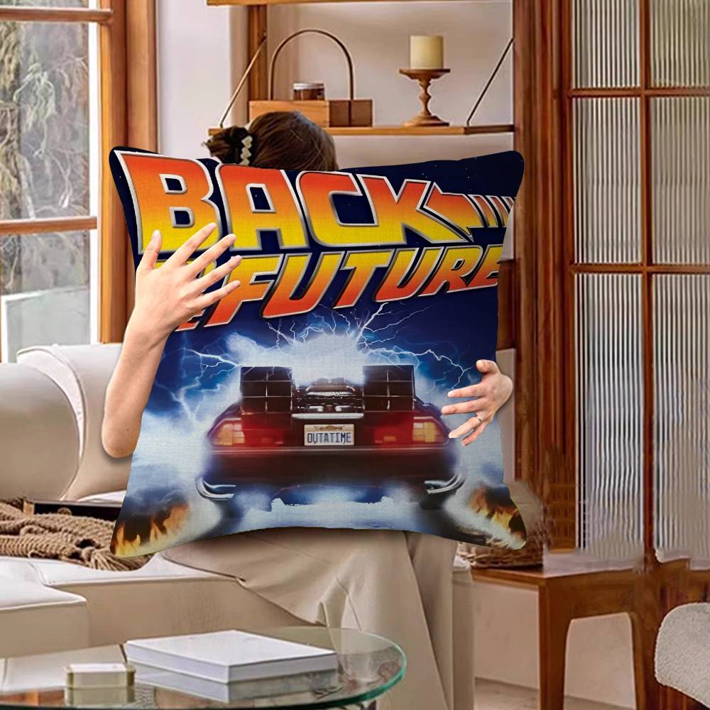 Movie Back To The Future Trilogy Cushion Cover Pillowcase Upholstery Sofa Throw Pillow Home Decor Pillowcas
