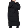 Li Ning Sports Trend Series Solid Color Logo Embroidered Hidden Zipper Hooded Long Down Jacket Women Outerwear Black AYMS074-3