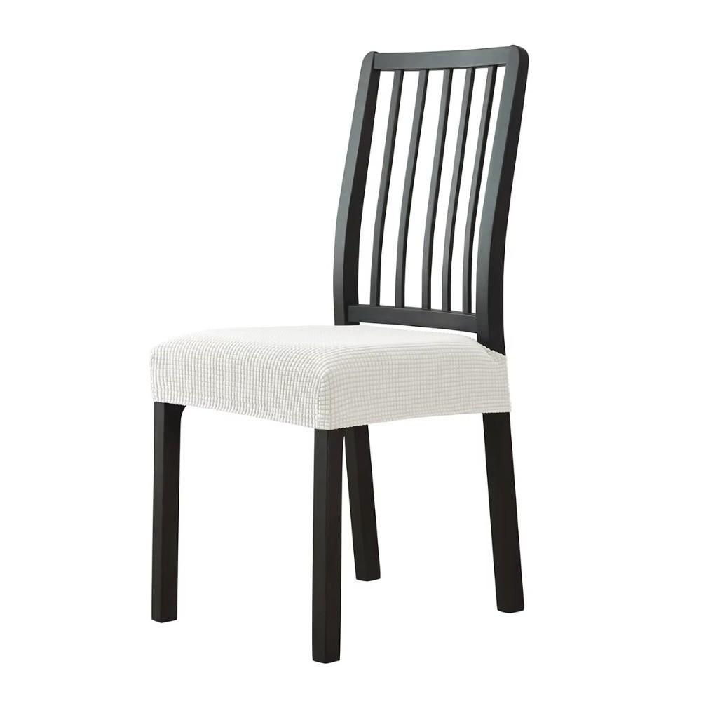 Elastic Stretch Seat Covers for Dining Chairs Waterproof Solid Color Chair Seat Slipcovers Removable Jacquard Cushion Slipcovers