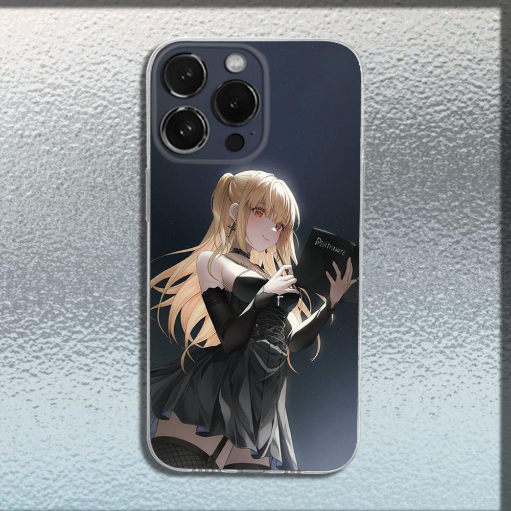 

Чехол для телефона D-Death Note Миса Аманэ для iPhone 16,15,14,13,12,11 Plus,Pro,Max,XR,XS,X,Plus,SE,Mini Прозрачный Мягкий Чехол iPhone16plus