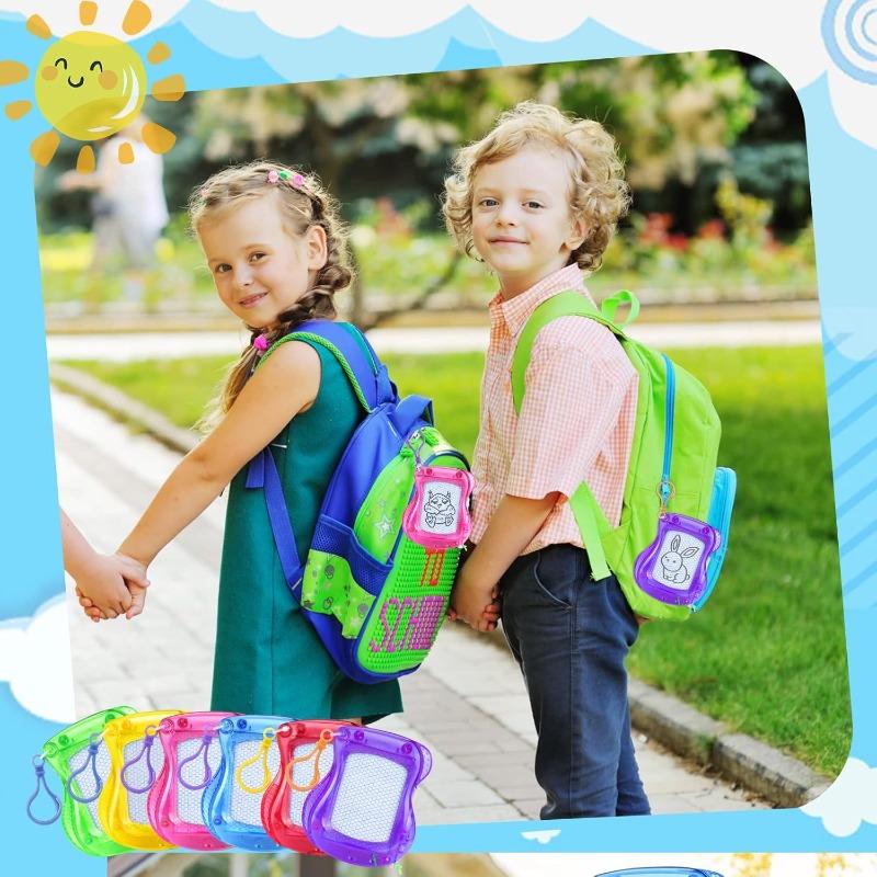 Kids Magnetic Doodle Board Keychain Portable LCD Writing Tablet Mini Drawing Pad Travel Toy Educational Erasable Gift