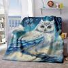 2026 New Arrivals 1pc Cozy Owl Print Flannel Throw Blanket Soft, Warm, And Lightweight for Bed, Travel, Camping, Living Room, Office, Sofa, Chair Cont