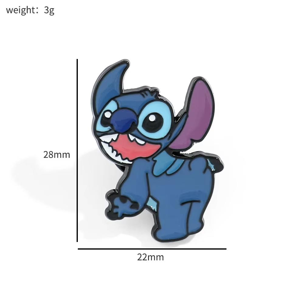 MINISO Creative Cartoon Characters Brooch Personalized Stitch Enamel Pin Backpack Clothing Jewelry Metal Badge Accessories Gift