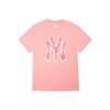 MLB Basic Logo New York Yankees American Vintage Buchstabendruck Lässiges Rundhals-Kurzarm-T-Shirt Unisex T-Shirt Koralle-Rosa 3ATS03023-50COL